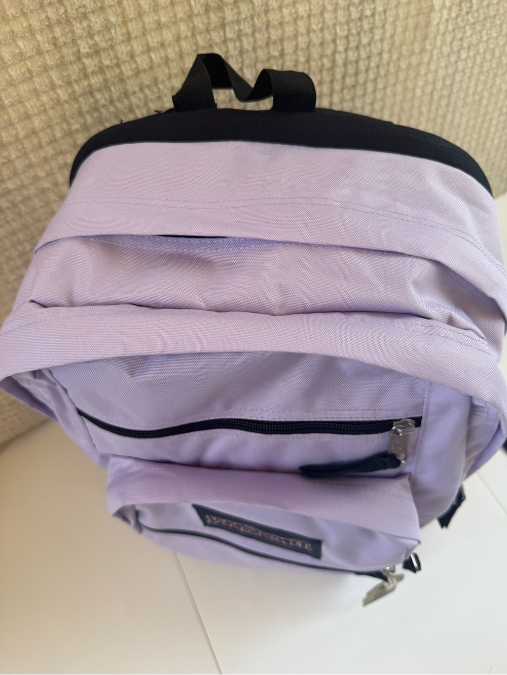 Jansport Lavender Backpack with Navy Logo - Picture 6 of 10